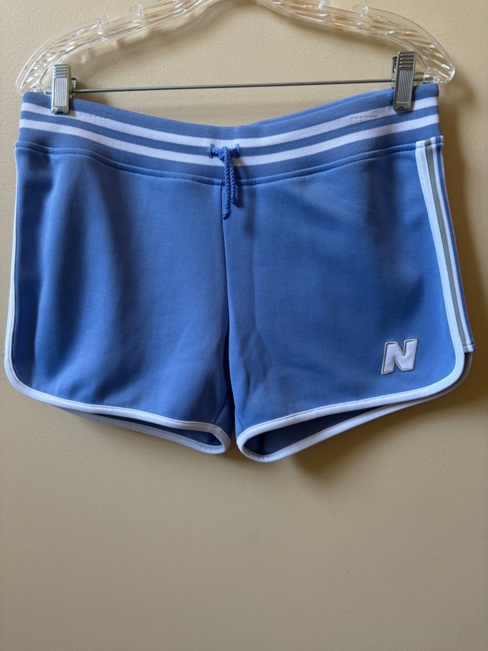 New Balance Light Blue Athletic Shorts with White Trim